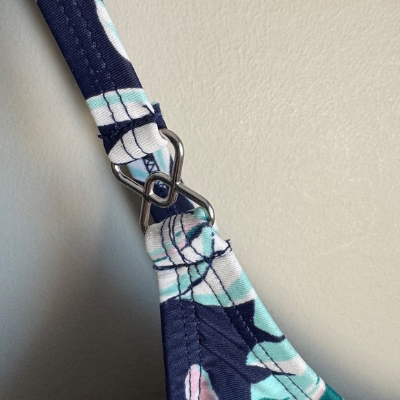 Krista Women's Large Dark Floral Tankini Swim‎ Top Spaghetti Straps Multicolor - Picture 2 of 15